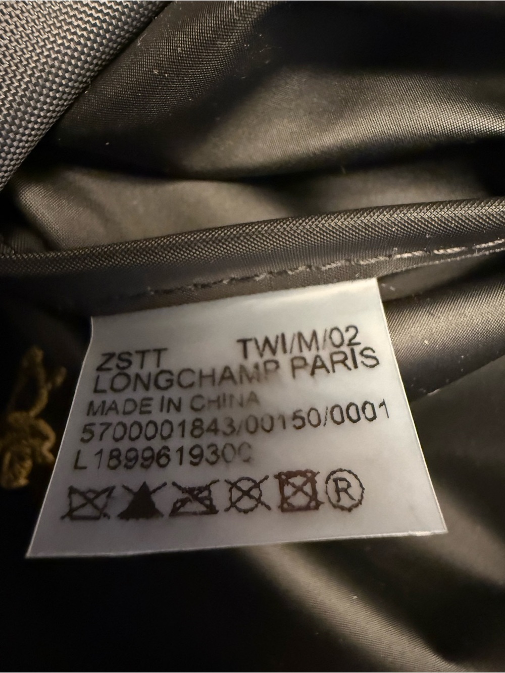 Longchamp Dark Grey Tote with Yellow Trim and Logo - Picture 10 of 10
